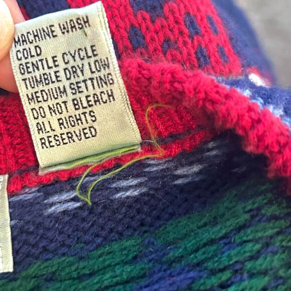 Vintage Americana Cardigan Teacher Patriotic Granny Eclectic Cottagecore LARGE - Picture 11 of 11